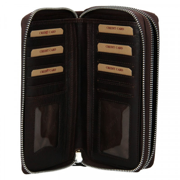Dámska kožená peňaženka Lagen Carlla - hnedá