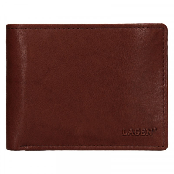 Pánska kožená peňaženka Lagen Kall - hnedá