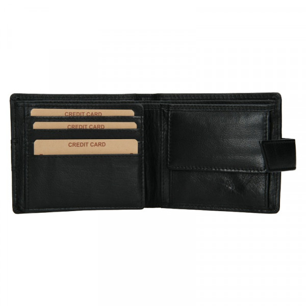 Pánska kožená peňaženka Lagen Marian - čierna
