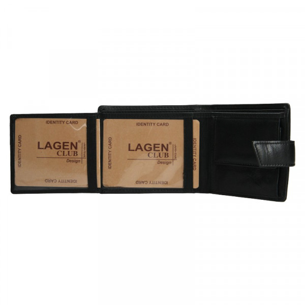 Pánska kožená peňaženka Lagen Marian - čierna