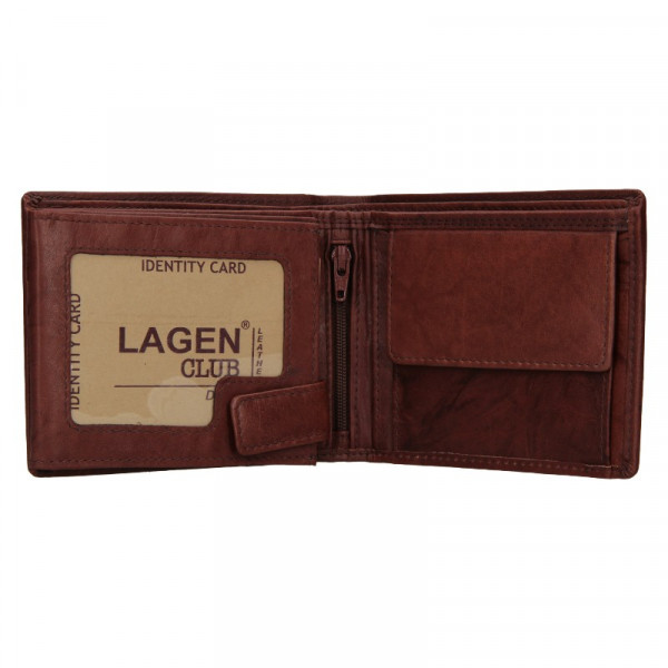 Pánska kožená peňaženka Lagen Aleš - hnedá