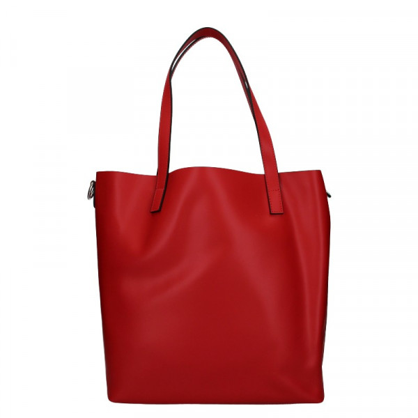 Dámska kožená kabelka Unidax Ninna - červená