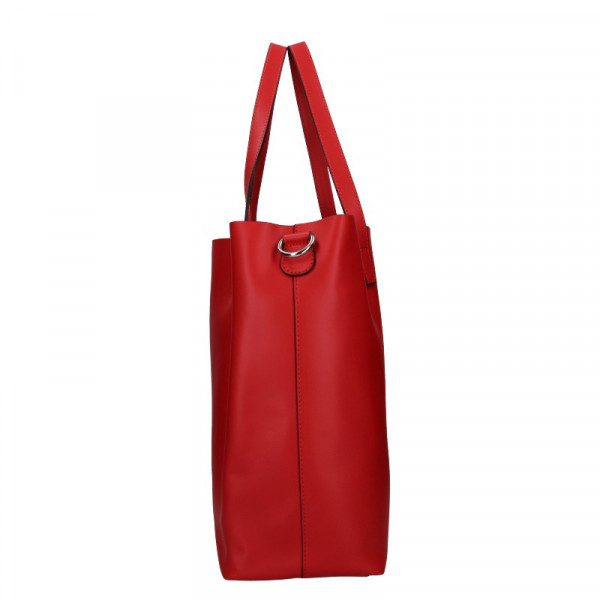 Dámska kožená kabelka Unidax Ninna - červená