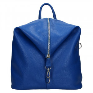 Kožený dámsky batoh Unidax Marion - modrá