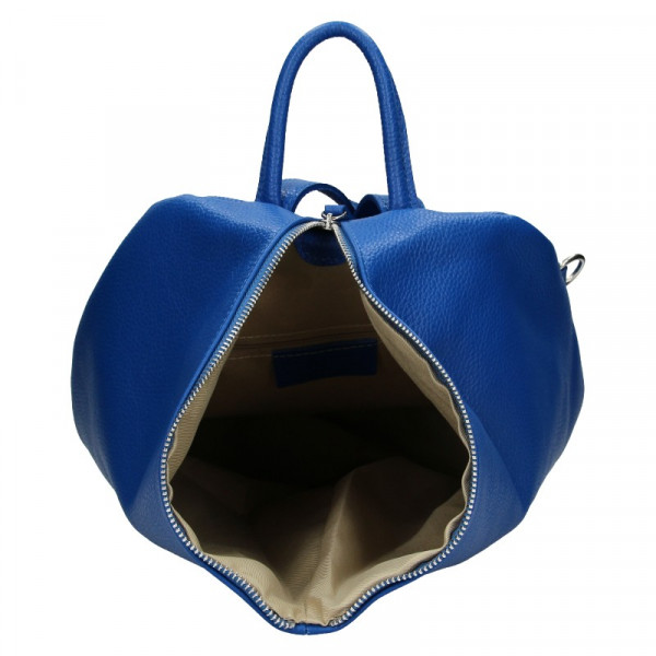 Kožený dámsky batoh Unidax Arabel - modrá