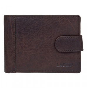 Pánska kožená peňaženka Lagen Prean - tmavo hnedá