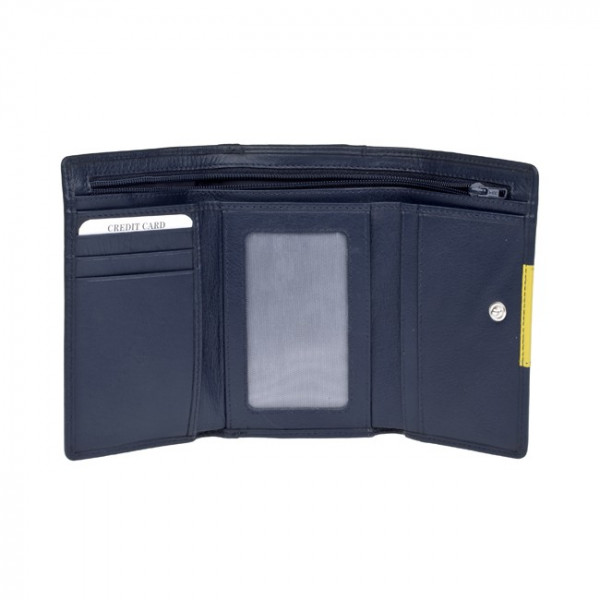 Dámska kožená peňaženka Lagen Marela - modro-žltá