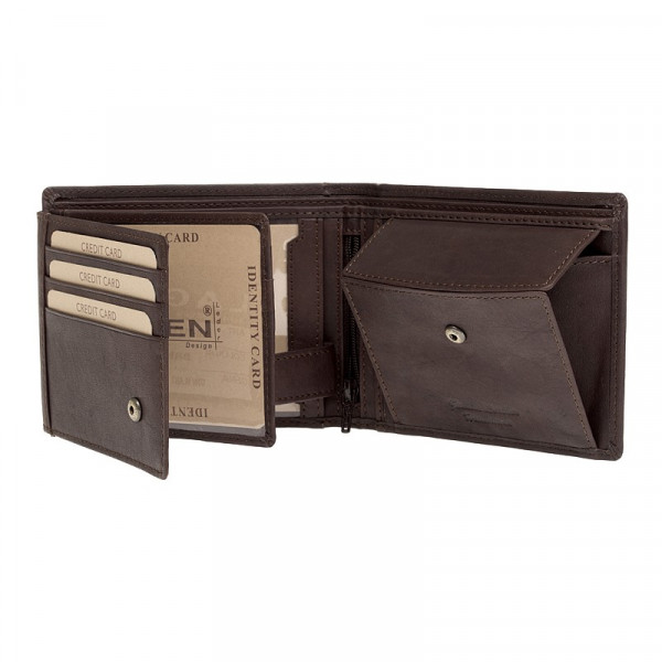 Pánska kožená peňaženka Lagen Markus - hnedá