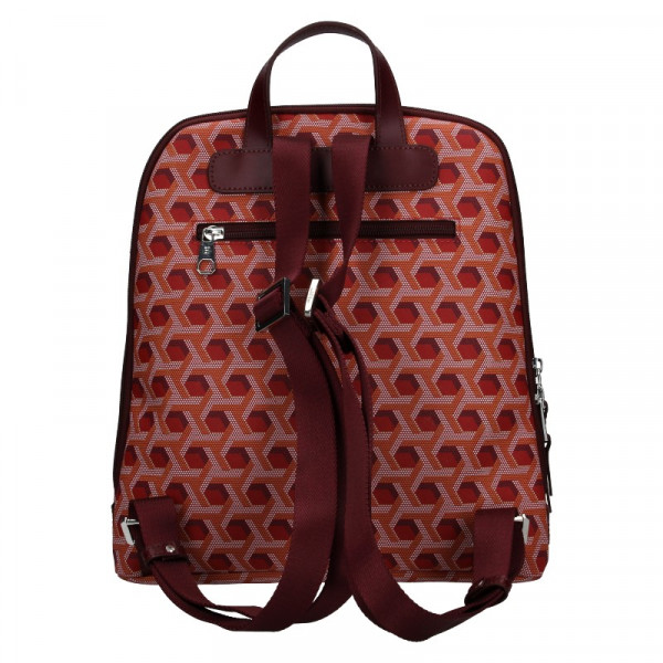 Trendy dámsky batoh Hexagona Asia - tmavo červená