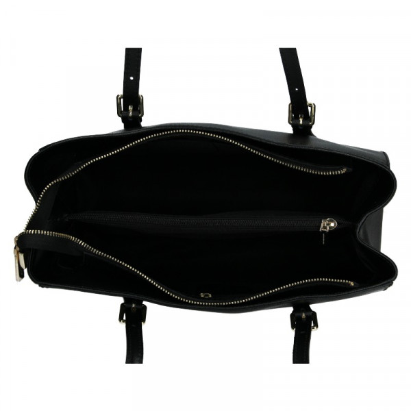 Dámska kožená kabelka Marina Galant Chiara - čierna
