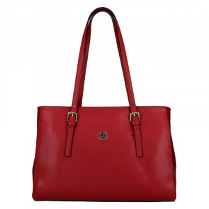 Dámska kožená kabelka Marina Galant Chiara - červená