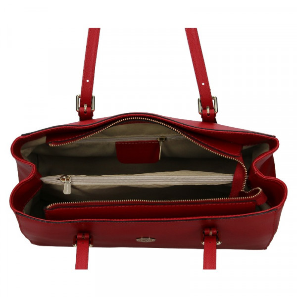 Dámska kožená kabelka Marina Galant Chiara - červená