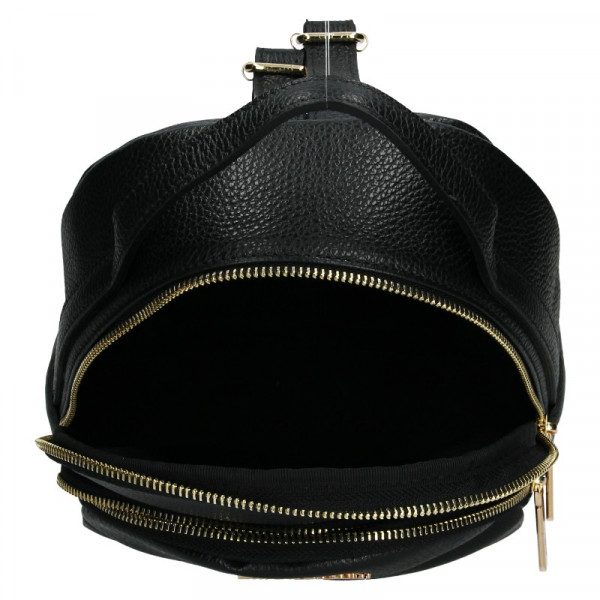 Dámsky kožený batoh Marina Galanti Paole - čierna