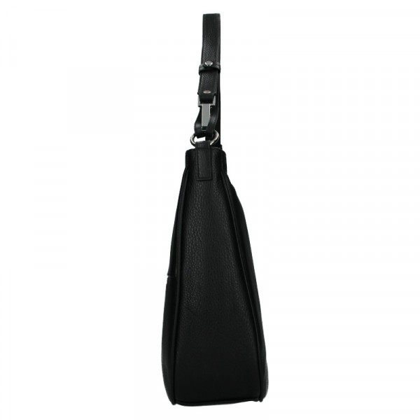 Elegantná dámska kožená kabelka Katana Jindra - čierna