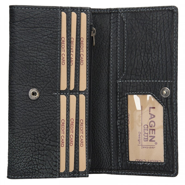 Dámska kožená peňaženka Lagen Lussy - čierna