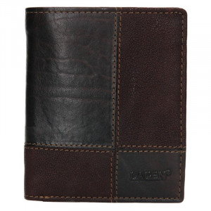 Pánska kožená peňaženka Lagen Apolo - tmavo hnedá
