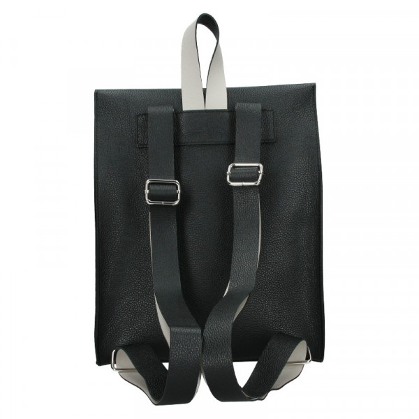 Dámsky kožený batoh Facebag Apolens - čierna