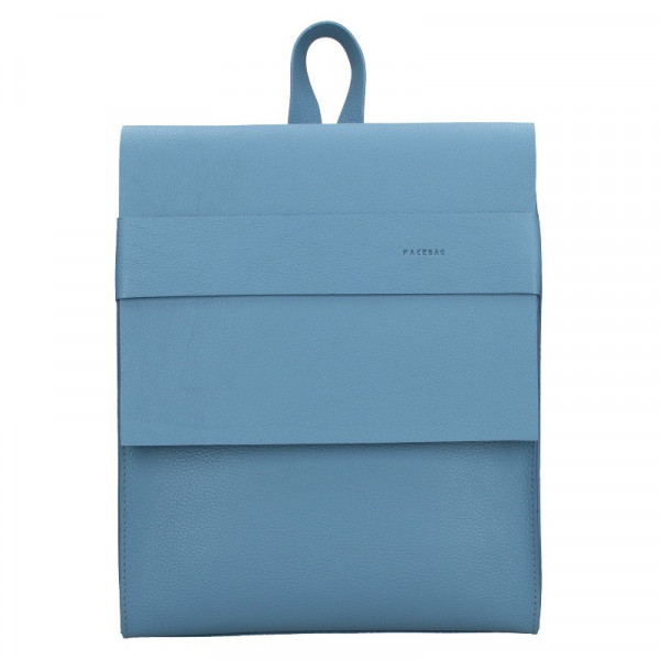Dámsky kožený batoh Facebag Apolens - svetlo modrá