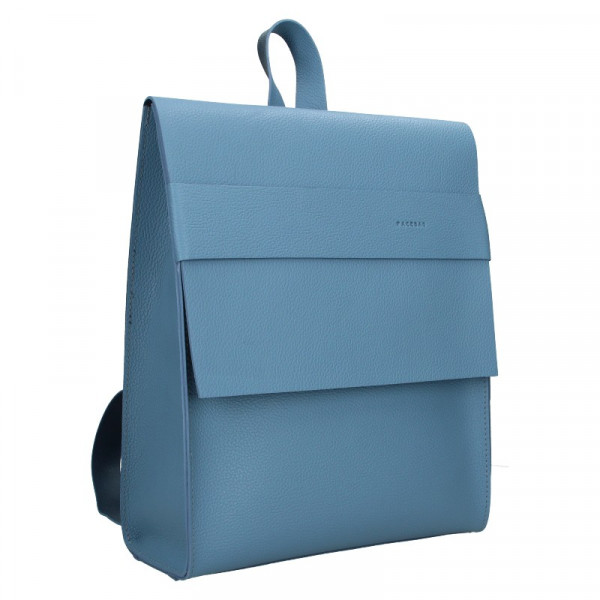 Dámsky kožený batoh Facebag Apolens - svetlo modrá