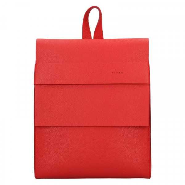 Dámsky kožený batoh Facebag Apolens - červená