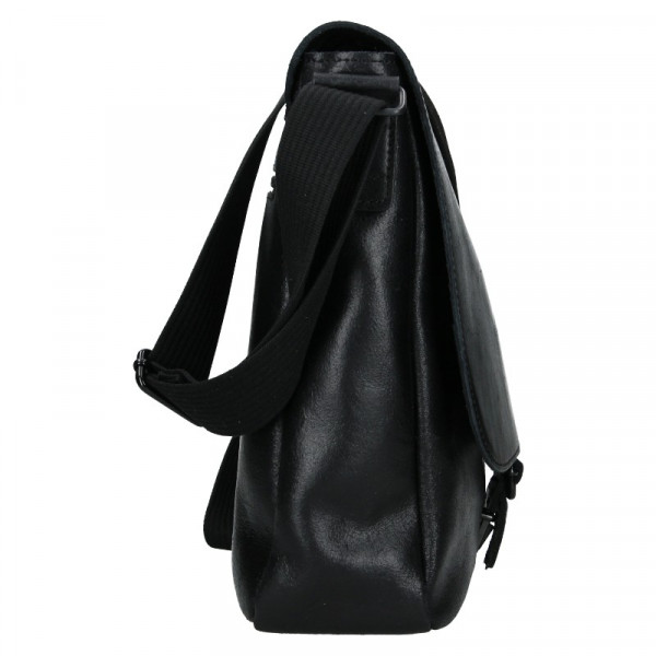 Pánska kožená taška 2JUS Stone 2 - čierna
