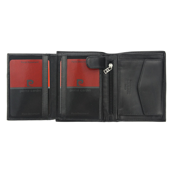 Pánska kožená peňaženka Pierre Cardin Joe - čierno-modrá