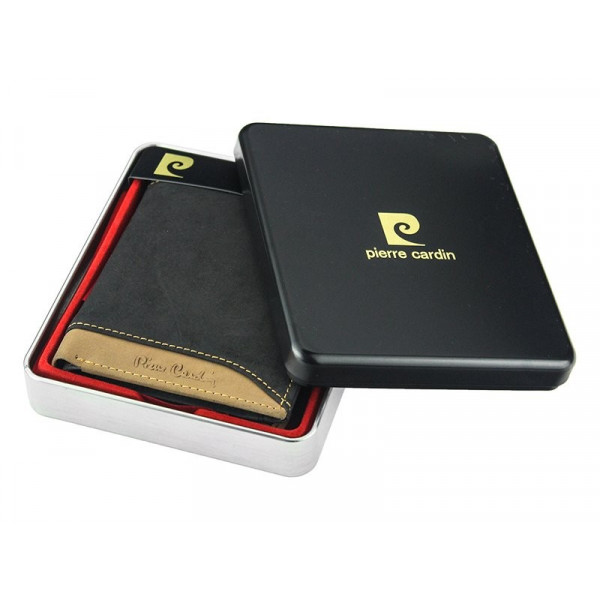 Pánska kožená peňaženka Pierre Cardin Josh - čierno-hnedá