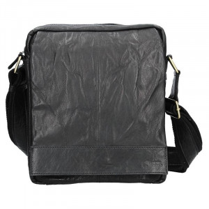 Pánska kožená taška cez rameno SendiDesign Vincent - čierna