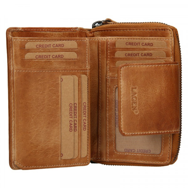 Dámska kožená peňaženka Lagen Agáta - svetlo hnedá