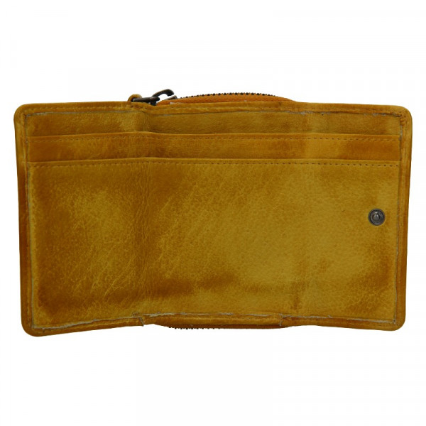 Dámska kožená peňaženka Lagen Carmen -žltá