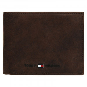 Pánska kožená peňaženka Tommy Hilfiger Flap - hnedá