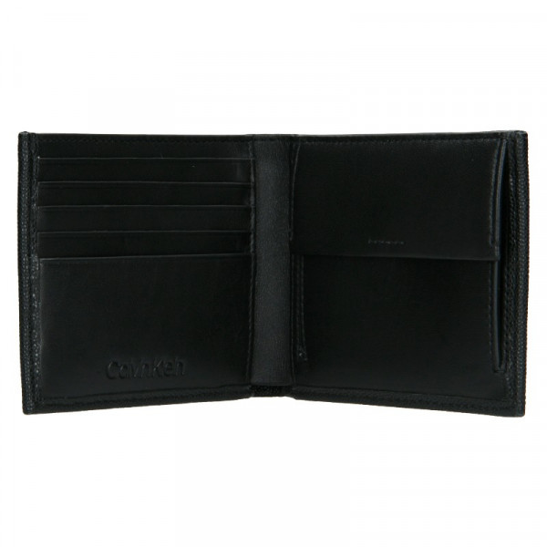 Pánska kožená peňaženka Calvin Klein Brack - čierna