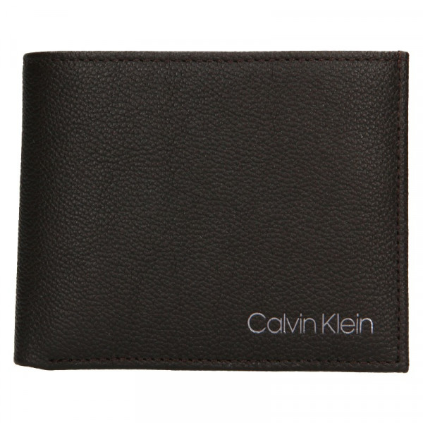 Pánska kožená peňaženka Calvin Klein Bifold - hnedá