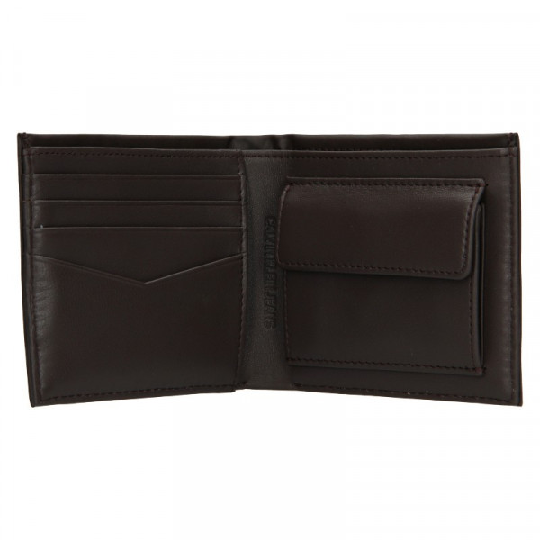 Pánska kožená peňaženka Calvin Klein Bill - hnedá