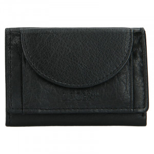 Dámska kožená slim peňaženka Lagen Mellby - čierna