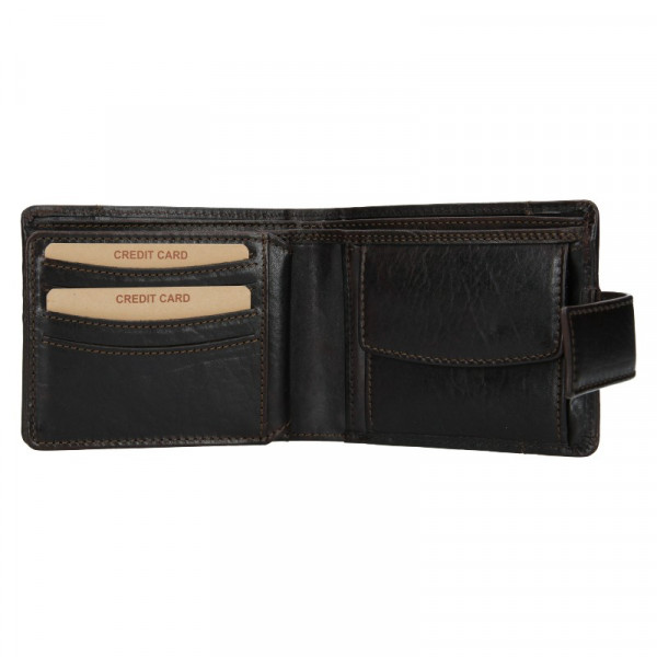 Pánska kožená peňaženka Lagen Alsung - tmavo hnedá