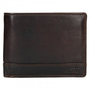 Pánska kožená peňaženka Lagen Dusans - tmavo hnedá
