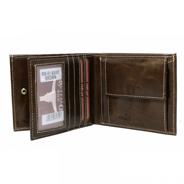 Pánska kožená peňaženka Wild Buffalo Bohuš - hnedá