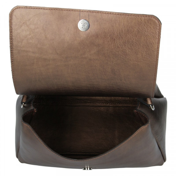 Dámska kožená kabelka Facebag Ditta - bronzová