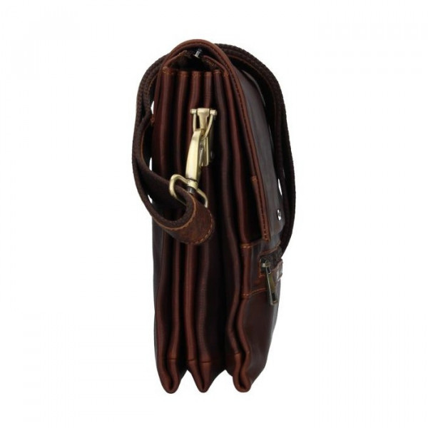 Pánska kožená taška cez rameno SendiDesign Armand - hnedá