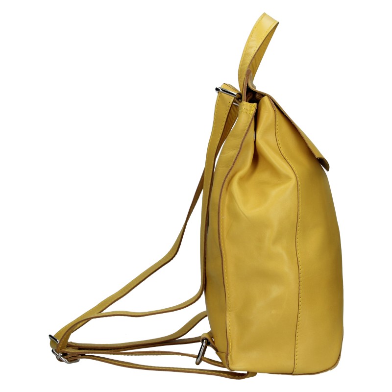 Dámsky kožený batoh Facebag Stella - žltá.