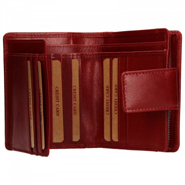 Dámska kožená peňaženka Lagen Adina - červená