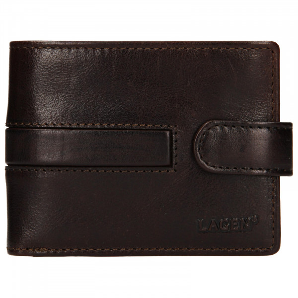Pánska kožená peňaženka Lagen Vander - tmavo hnedá