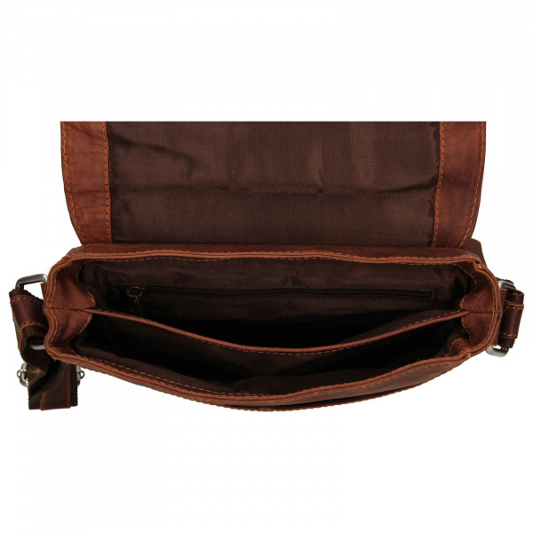 Pánska kožená taška cez rameno Greenwood Alister - hnedá