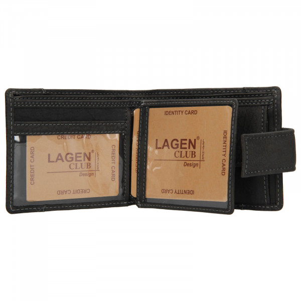 Pánska kožená peňaženka Lagen Jack - čierna