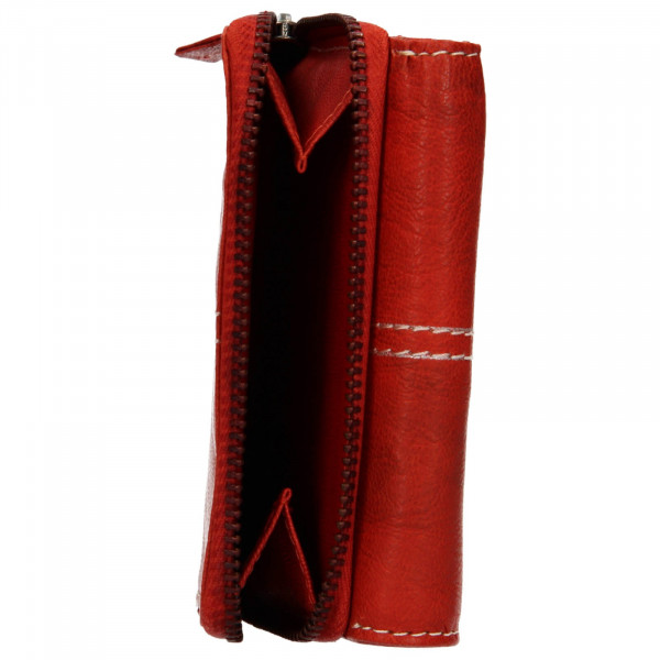 Dámska kožená peňaženka Lagen Amy - červená