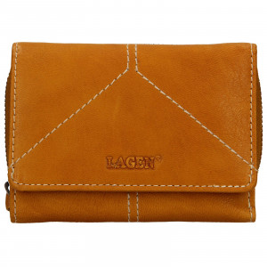 Dámska kožená peňaženka Lagen Katie - žltá