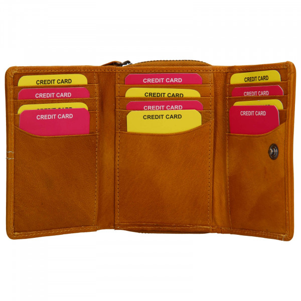 Dámska kožená peňaženka Lagen Katie - žltá