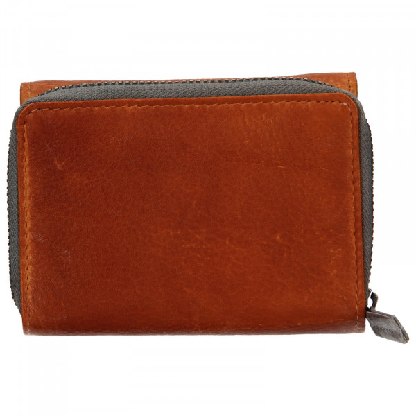 Dámska kožená peňaženka Lagen Amy - hnedo-šedá
