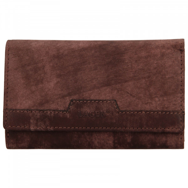 Dámska kožená peňaženka Lagen Perria - hnedá